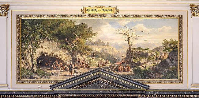 Der Ordnende Blick, Die Lebensweise unserer Vorfahren, Idealbild aus der Steinzeit © NHM Wien, Christina Rittmannsperger 