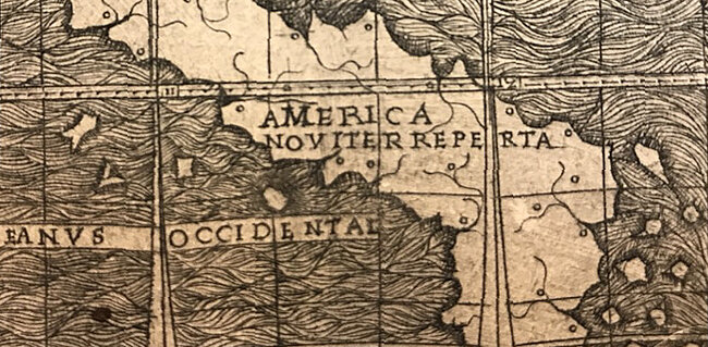 Alte Landkarte von Amerika