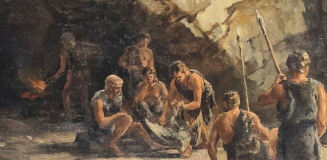 Gemälde im Saal 11 des NHM Wien